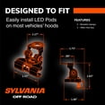 thumbnail image 4 of SYLVANIA - Adjustable Hood Mount Clamp Bracket - Lifetime Limited Warranty, Universal Fit for LED Lights, Off Road Light Mounting, Truck, Car, ATV, UTV, SUV, 4x4 (2 PC), 4 of 7