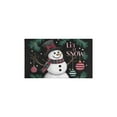 thumbnail image 2 of Let It Snow Snowman Bell Kitchen Mat [2 PCS] Merry Chrismas Washing Kitchen Rug, Waterproof Non-Slip Kitchen Mats and Rugs Light Crystal Velvet Rug for Kitchen, Floor Home, Office, Sink, Laundry, 2 of 7