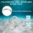 thumbnail image 4 of Metal Ring Marine Grade 316 Stainless Steel Seamless D-Ring 4x25x22mm, 4 of 6