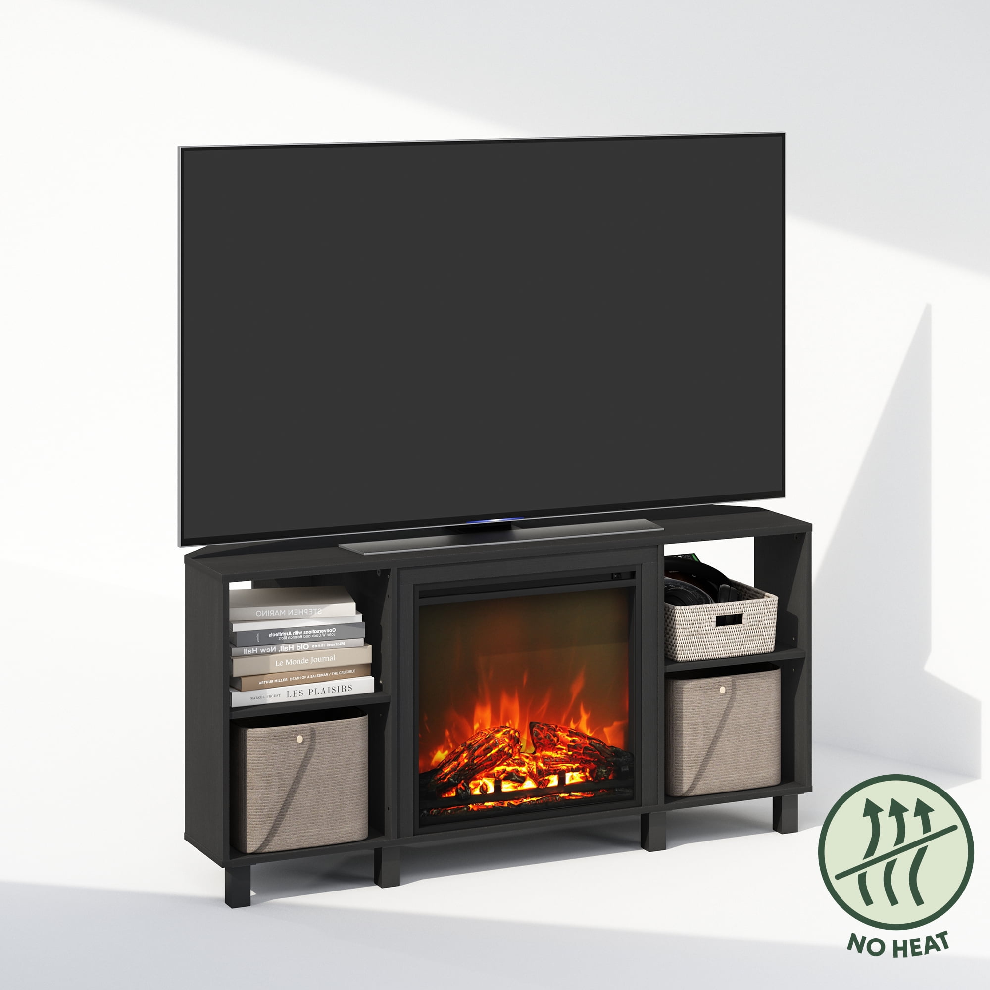 Electric Fireplace Corner TV Stand, Entertainment Center for TV up to 55 Inch