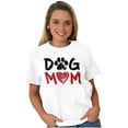 thumbnail image 3 of Dog Mom Cute Paw Print Heart Owner Women's Graphic T Shirt Tees Brisco Brands X, 3 of 5