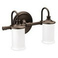 thumbnail image 5 of Moen Yb6462 Belfield 2 Light 14" Wide Bathroom Vanity Light - Black, 5 of 5