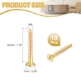 thumbnail image 2 of Uxcell Wood Screws Brass Slotted Flat Head Self Tapping Screws for Woodworking and Household Use M4 x 30mm 18Pcs, 2 of 7