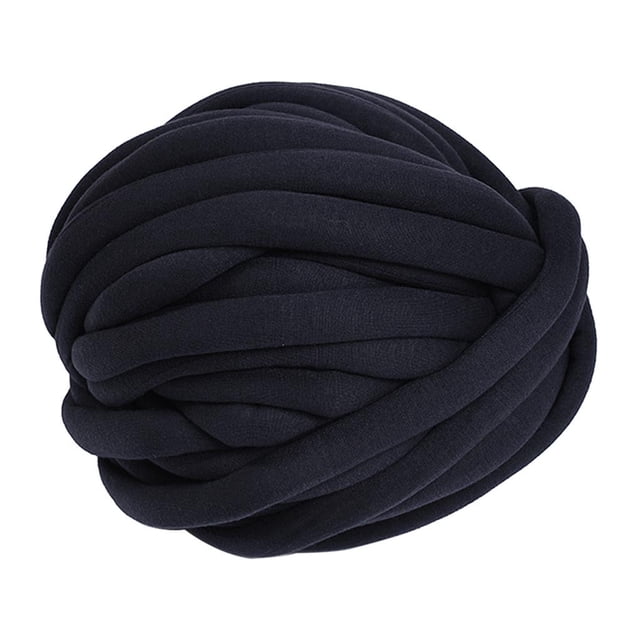 GUOOL 25 Meters Chunky Wool Yarn Soft Bulky Arm Knitting Wool Roving Dark Blue