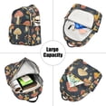 thumbnail image 5 of FORMRS Mini Backpack Purse for Women Travel Daypack Casual Shoulder Bag, Black Mushroom Pattern, 5 of 7