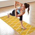 thumbnail image 6 of Yellow Geometric Quatrefoil Pattern Hot Yoga Mat Towel Non Slip for Hot Yoga - Quick-Drying Yoga Mat Cover with 4 Corner Pockets with Travel Bag - Hot Yoga Towel Non Slip 70"x26", 6 of 6