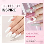 COSCELIA Acrylic Nail Kit Complete Set 3PC Acrylic Powder 6pcs Gel Polish Set 100pcs Acrylic Nail Tips Manicure Art Gift for Women