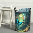 thumbnail image 6 of Sikiie Enchanted Forest Butterfly A Print Round Dirty Clothes Basket, Waterproof Standing Foldable Storage Basket, for Laundry Room, Bedroom, Bathroom Storage-Small, 6 of 6