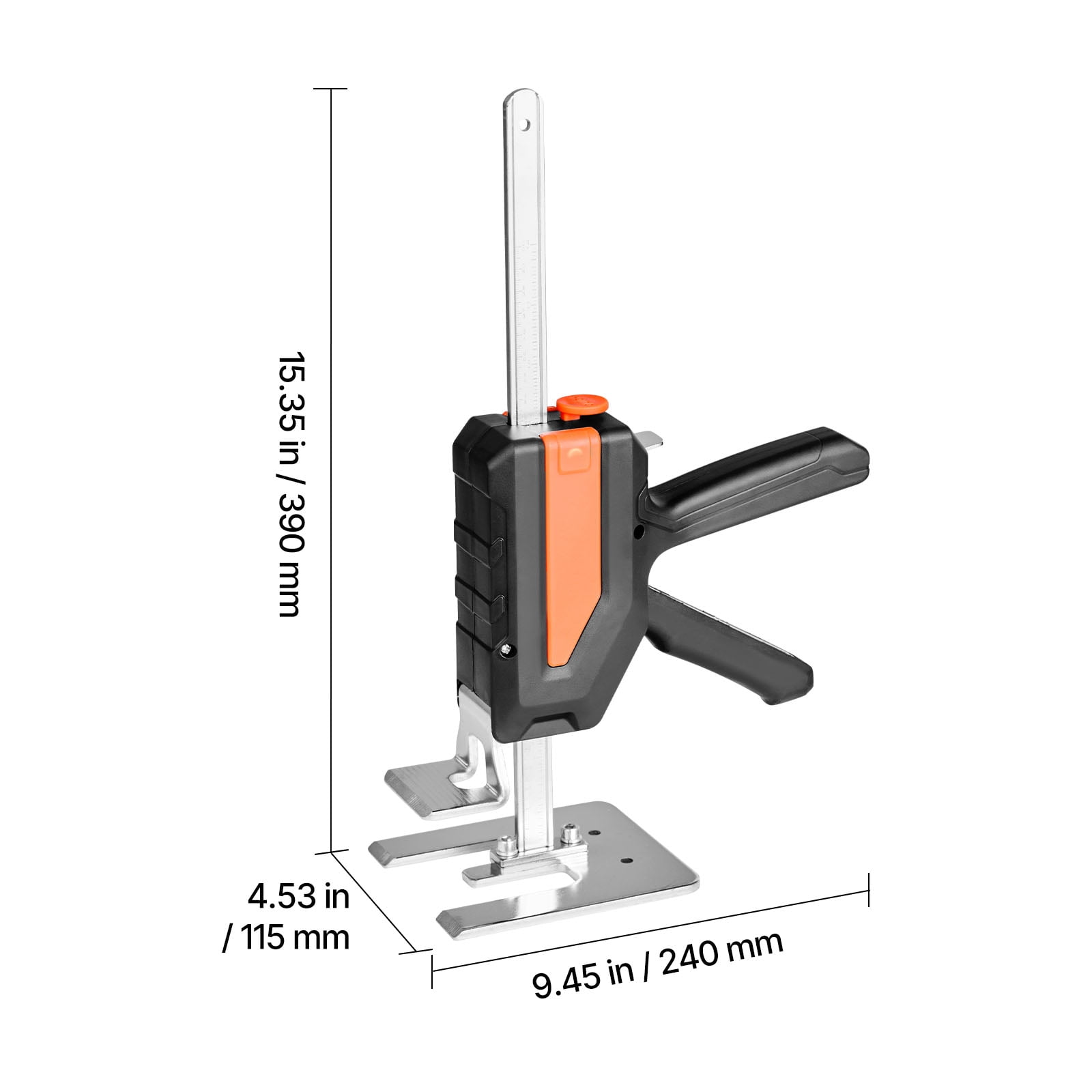 VEVOR Labor Saving Arm Jack, 2 PCS 440 lbs Bearing Capacity, Lifting up to 7.7", Metal Hand Lifting Jack Tool with Magnetic Level, 2 Adjustment Modes, for Door, Window, Furniture, Woodworking, Black