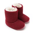 thumbnail image 3 of Baby Girls Winter Warm Snow Boots,Premium Knitted Thick Fleece Soft Sole Non-slip Booties Toddlers Shoes,for 0-18M Infant Boys Girls, 3 of 7
