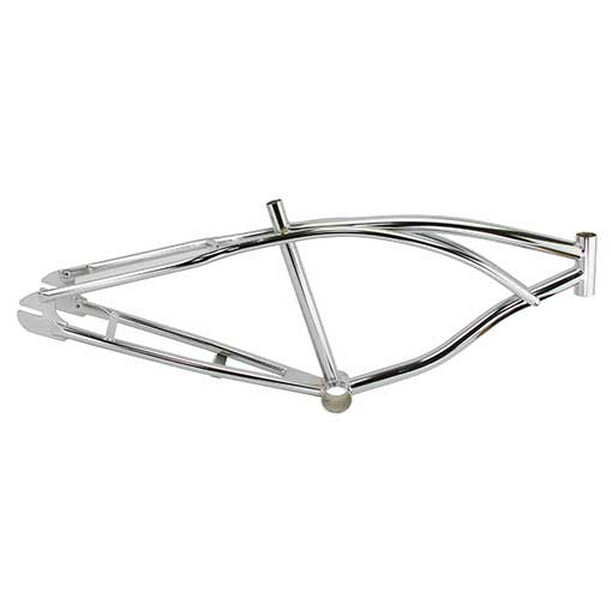 Chrome 24" Stretch Bike Frame. Stretch Bicycle frame, Cruiser bike frame.
