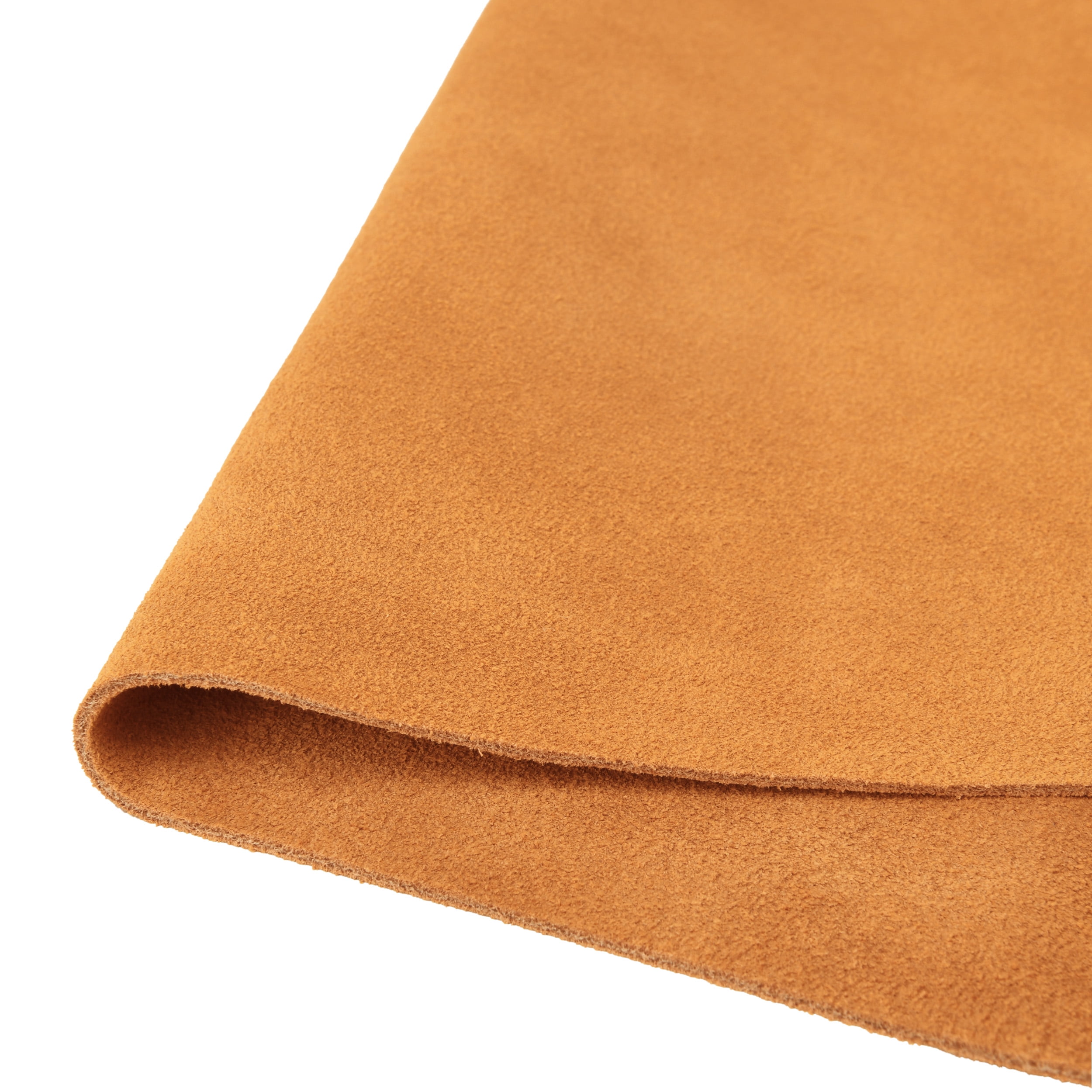 Genuinue Suede Leather Skin Square for Craft Hobby DIY Gift Leather Pieces 1.5MM-2.0MM Thickness / Yellow