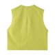 thumbnail image 4 of Pantalones Cortos Frontales Planos de los Hombres, Cuello en V de Verano sin Mangas de Color Sólido de Cintura Alta Ancha para la Pierna para el Casual Y la Fiesta, 4 of 8