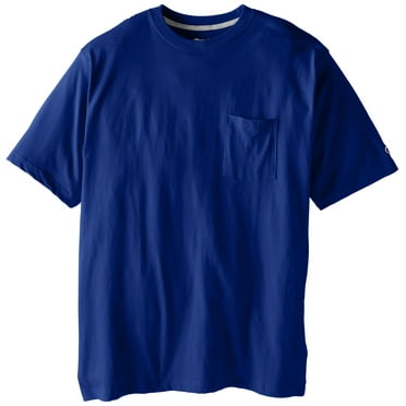 Champion Men's Big-Tall Jersey Pocket T-Shirt, Royal, 4X