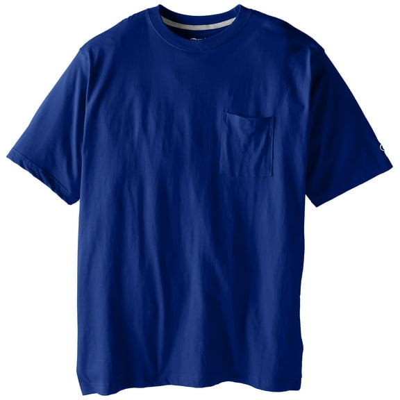 Champion Men's Big-Tall Jersey Pocket T-Shirt, Royal, 4X