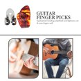 thumbnail image 2 of FRCOLOR Finger Picks 1 Set Guitar Finger Protector Metal Guitar Pick Finger Protector Guitar Accessories,1.06"X0.71"X0.71", 2 of 5