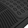 BDK Front Car Rubber Floor Mats, 2Piece, Black Beige Gray, Heavy Duty