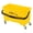 Gray, variant on Clean Tek Professional 25 Qt Yellow Bucket - with Wheels, U-Shaped Sieve - 22" x 11 1/2" x 13 1/2" - 1 count box