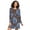 Dark Brown And Blue Flowers, variant on Nightgowns For Women Long Sleeve Night Shirts Print Sleepwear Floral and Leopard Pattern