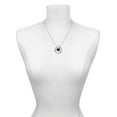 thumbnail image 3 of Delight Jewelry Silvertone Royal Blue Paw on Black Disc Hero Ring Charm Necklace, 18", 3 of 4