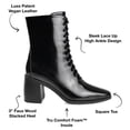 thumbnail image 4 of Journee Womens Covva Inside Zip Stacked Heel Booties, Widths Available, 4 of 7