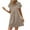Khaki(Trending), variant on Mingw Ladies Babydoll Dresses Babydoll Short Sleeve Polo Shirt Dress Casual Activewear Solid Color Loose Mini Dresses L