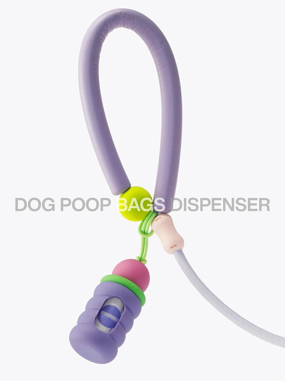 5-in-1 Adjustable Hands-Free Waist Leash for Dogs with Cake-Shaped Poop Bag Dispenser and Leak-Proof Bags for Easy Walks, Hiking, and Cleanup