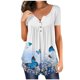 thumbnail image 1 of Camiseta estampada a la moda para mujer, blusa de manga corta, cuello redondo, camisetas informales Pompotops hfajkhk129532, 1 of 6