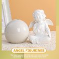 thumbnail image 3 of Gymnture christmas Ceramic Angel Statue Cupid Figurine Home Decoration Gift White, 3 of 10