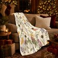 thumbnail image 3 of Bumblebees with Lavender, Whimsical Botanical Style for Garden Lovers, Bee Garden Floral Pattern, Cozy Flannel Blanket for Living Room and Bedroom, Birthday Gift and Cottage Home Decor, 3 of 9