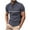 Gray, variant on Mens Button Down Shirts Short Sleeve T Shirt Casual Stripe Color Blocking Sports Top Shirts