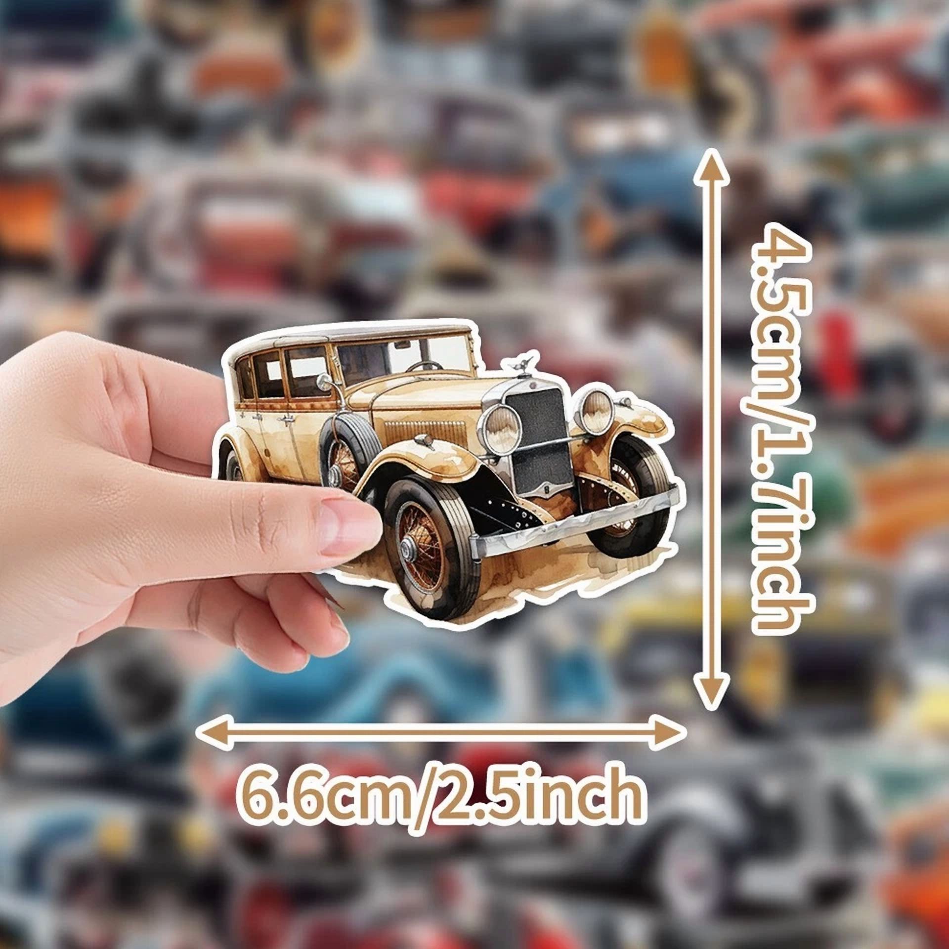 BUTTERFLY- 50Pcs Waterproof Vinyl Stickers Classic Vintage Car Luggage Phone Laptop Window
