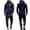Navy&1080, variant on CONFREE Mens Sweatsuit 2 Peice Sets Casual Men's Jogging Tracksuit Set Solid Pullover Hoodies Pants Athletic Sweat Suit for Men