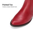 thumbnail image 5 of DREAM PAIRS Women's Western Cowboy Cowgirl Boots Square Toe Embroidery Mid Calf Booties, 5 of 8