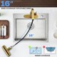thumbnail image 5 of Grifo de cocina FROPO Waterfall con rociador desplegable, latón dorado, 5 of 7