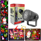 thumbnail image 4 of Luz LED de la fortuna de Año Nuevo, 16 patrones, luz decorativa navideña, luz de proyección de copo de nieve con atmósfera festiva giratoria colorida, luz de noche, 4 of 5