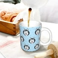 thumbnail image 3 of Yiaed Husky Head Print Ceramics Coffee,Large Handle Design,Extra Large Tea and Coffee Cup for Office and Home Mugs, 3 of 6
