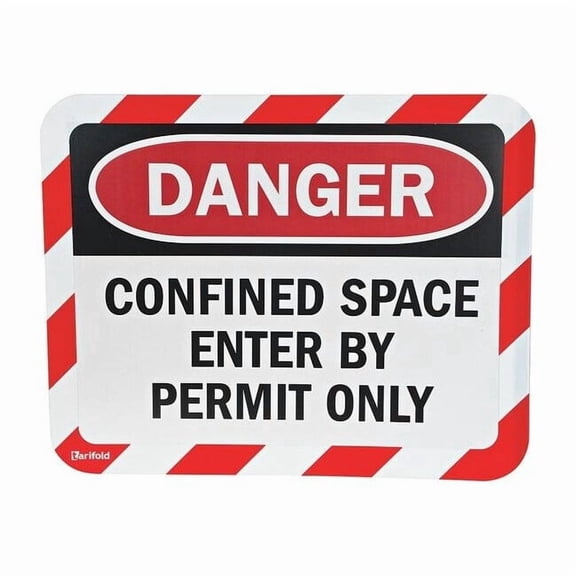 Tarifold Sign Holder,Adhesive,Confined Space,PK2 P194993CS