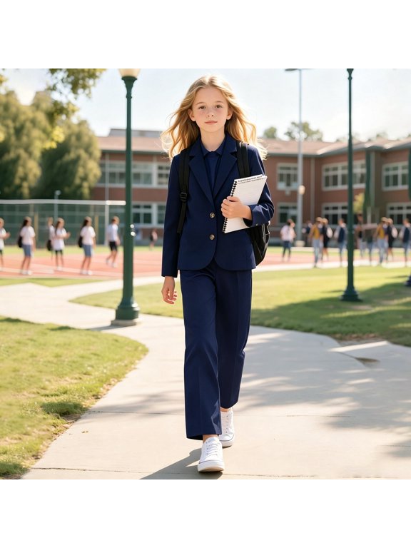 Product Classification Lightweight Solid Color Casual Jacket for Everyday Wear Boys Girls School Daily Jacket with Comfortable FitNavy5-6 Years