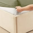 thumbnail image 6 of Virtu Bed Sheets Set, Deep Pocket Rayon Derived Bamboo Blend Cooling Twin XL Sheets sets, Sage Green, 6 of 7