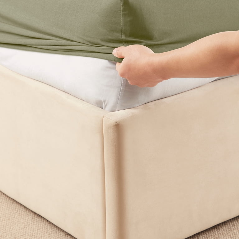 Nestl Virtu Bamboo Blend Sheet Set, Queen, Sage Green photo 5