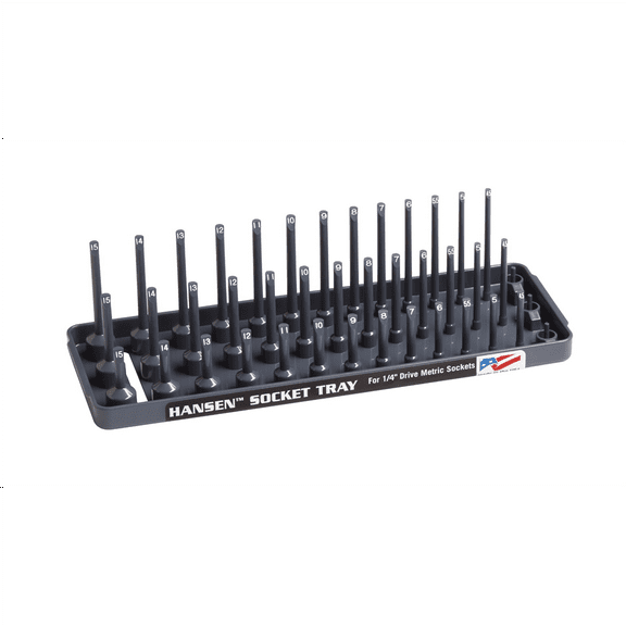Hansen Global 1/4" DR. Metric 3-Row Soc Tray