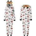 thumbnail image 6 of TAIAOJING Family Jammies Matching Sets Women Women Mom Merry Christmas Sets White Prints Hooded Zipper Jumpsuit Family Outfit, 6 of 8