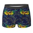 thumbnail image 6 of Men's Boxer Briefs, Colorful Flying Parrot Flower Soft Comfy Mens Underwear Boxer Briefs Breathable With Widen Waist, 6 of 7