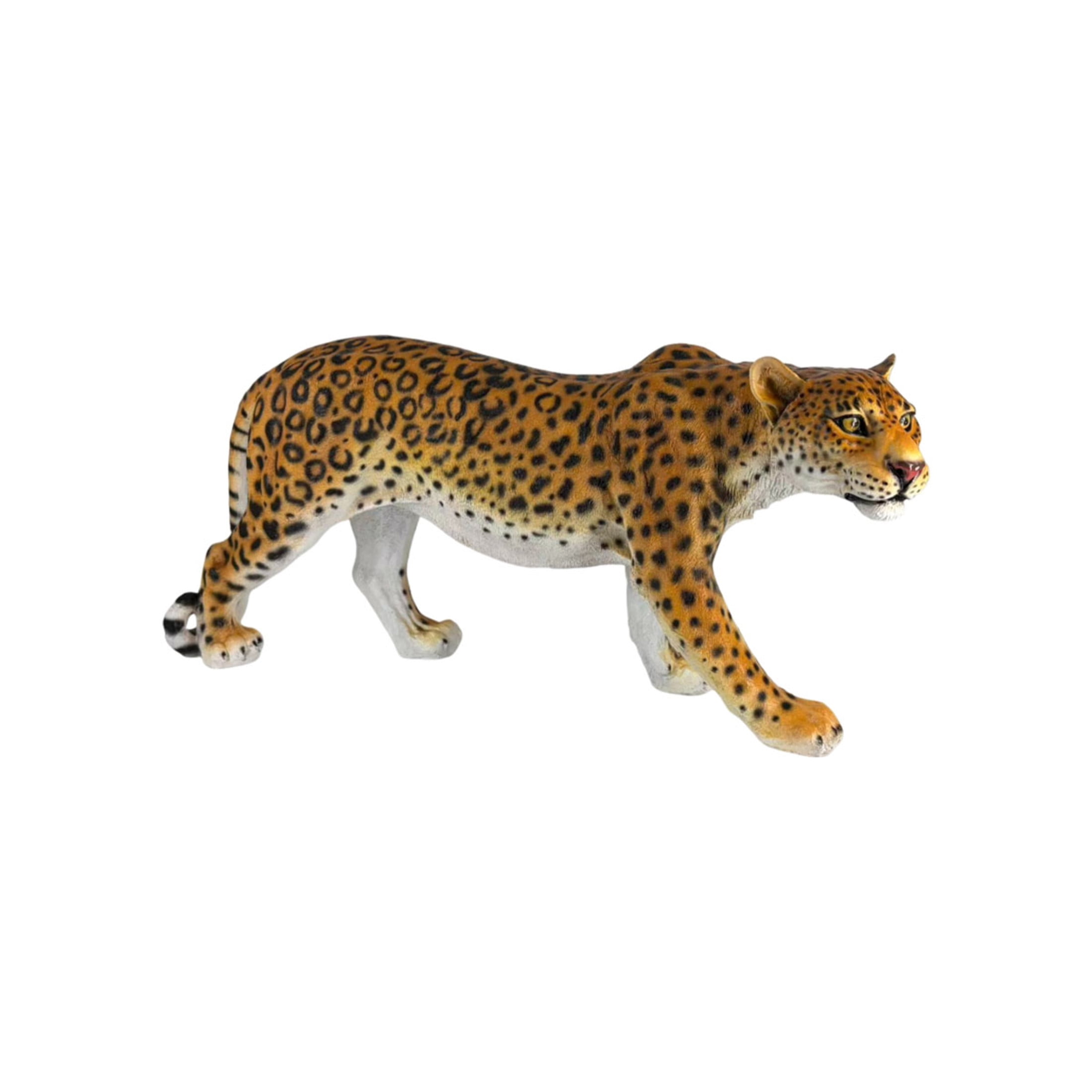 GDF Studio Leopard Resin Indoor/Outdoor Guardian Statue, Weather-Resistant Decor Figurine for Garden & Courtyard