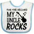 thumbnail image 3 of Inktastic For the Record, My Uncle Rocks Boys or Girls Baby Bib, 3 of 4