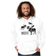thumbnail image 5 of Funny Meese Moose Animal Humor Unisex Plus Fleece Graphic Hoodie Brisco Brands 4X, 5 of 6