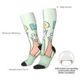 thumbnail image 5 of Picia Women Crew Soft Moisture-wicking Socks Books Pattern Design Cotton Socks, One Size fit All, 5 of 9