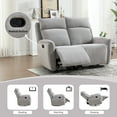 thumbnail image 2 of Bonzy Home Fabric Manual Loveseat Recliner with Center Console, Hidden Storage & Cup Holders — Dual Manual Reclining Sofa for Living Room & Meeting Room, 2 of 7