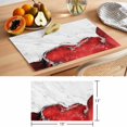 thumbnail image 6 of Red Marble Crack Placemats Set of 4 Modern Abstract Geometric Texture Place Mats Indoor Wipeable Table Mats Washable Cloth Dining Table Placemats for Kitchen Holiday Party Home Decor 13x19 Inch, 6 of 9